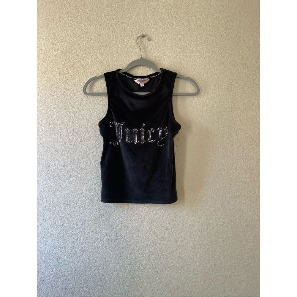 Juicy couture velour furry cropped‎ y2k tank size medium